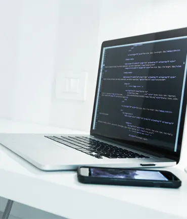 Laptop Computer With Web Development Software Open